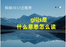 gills是什么意思怎么读