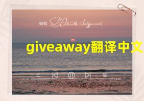 giveaway翻译中文