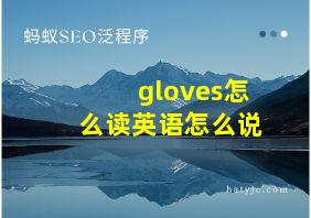 gloves怎么读英语怎么说