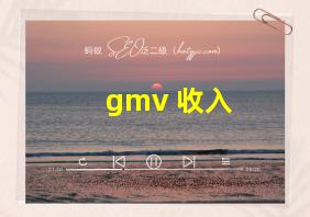 gmv 收入