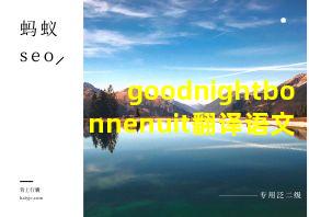 goodnightbonnenuit翻译语文