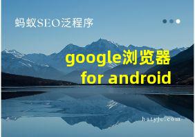 google浏览器 for android