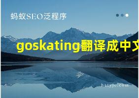 goskating翻译成中文