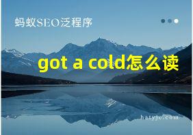 got a cold怎么读