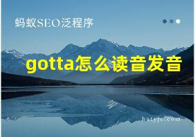 gotta怎么读音发音