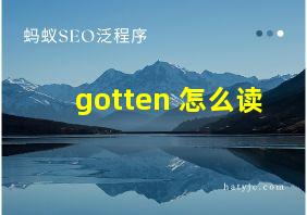 gotten 怎么读