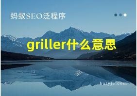 griller什么意思