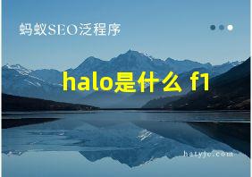 halo是什么 f1