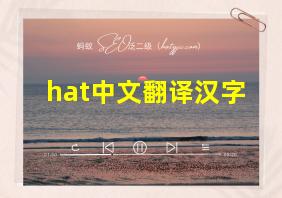 hat中文翻译汉字