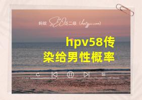 hpv58传染给男性概率