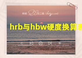 hrb与hbw硬度换算表