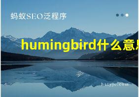 humingbird什么意思