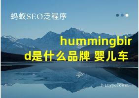 hummingbird是什么品牌 婴儿车