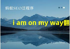 i am on my way翻译