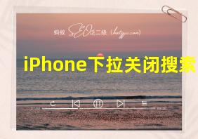 iPhone下拉关闭搜索