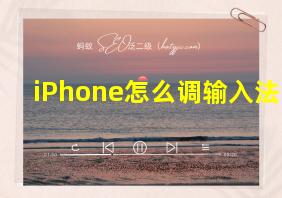 iPhone怎么调输入法