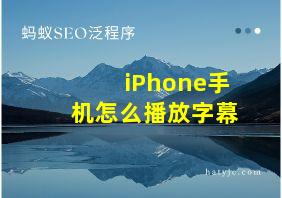 iPhone手机怎么播放字幕