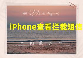 iPhone查看拦截短信