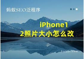 iPhone12照片大小怎么改