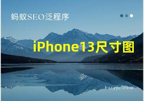 iPhone13尺寸图