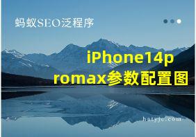 iPhone14promax参数配置图