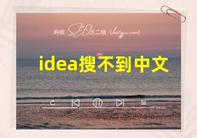 idea搜不到中文