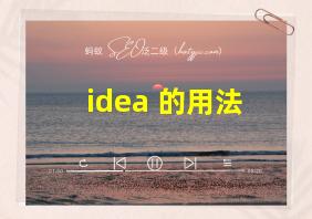 idea 的用法