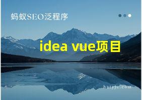 idea vue项目