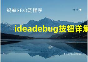 ideadebug按钮详解