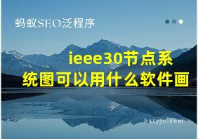 ieee30节点系统图可以用什么软件画