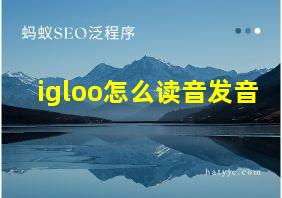 igloo怎么读音发音