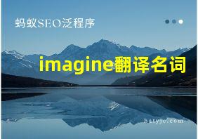 imagine翻译名词