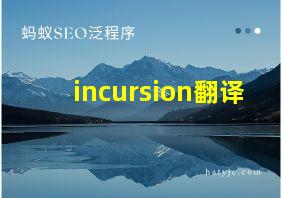 incursion翻译