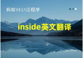 inside英文翻译