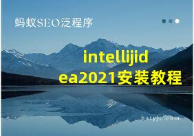 intellijidea2021安装教程