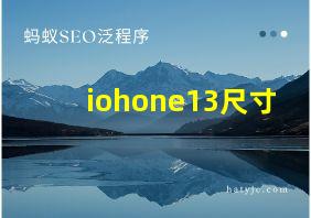 iohone13尺寸