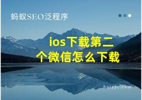 ios下载第二个微信怎么下载