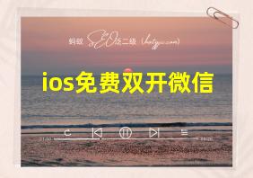 ios免费双开微信