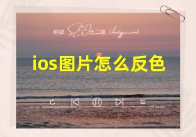 ios图片怎么反色