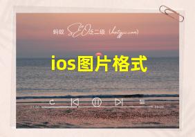 ios图片格式