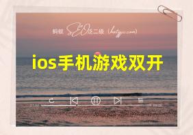 ios手机游戏双开