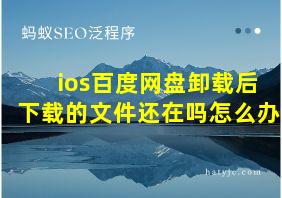 ios百度网盘卸载后下载的文件还在吗怎么办