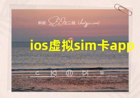 ios虚拟sim卡app