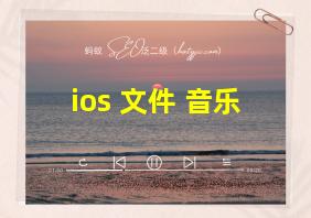 ios 文件 音乐