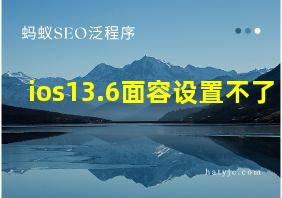 ios13.6面容设置不了