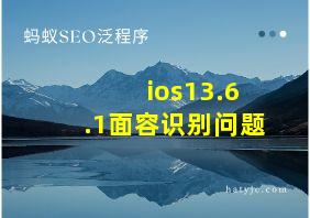 ios13.6.1面容识别问题