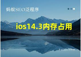 ios14.3内存占用