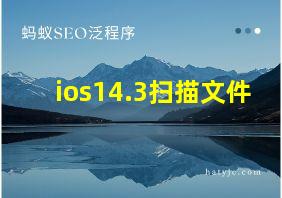 ios14.3扫描文件