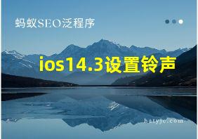 ios14.3设置铃声