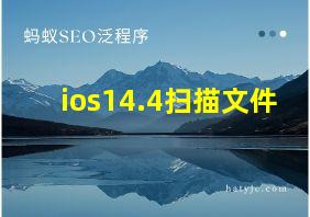 ios14.4扫描文件